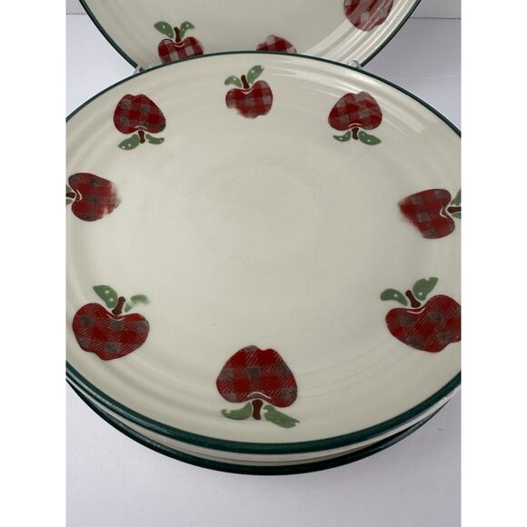 Applejack 7 3/4" Salad Plates Ingleman Design Set Of 3 International China - Picture 3 of 6